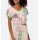 Print jersey dress, rosé-jade