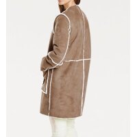 Webpelz-Wendemantel, camel-ecru