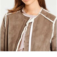 Webpelz-Wendemantel, camel-ecru