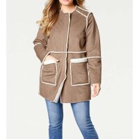 Webpelz-Wendemantel, camel-ecru