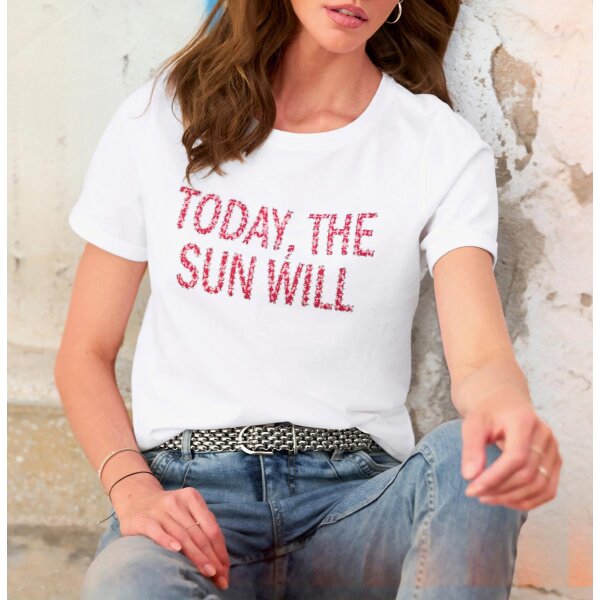 Shirt mit Schriftzug, weiß