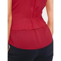 Blouse top with necklace, red