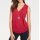 Blouse top with necklace, red