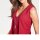 Blouse top with necklace, red