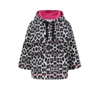 Designer-Sweatshirt, grau-fuchsia-bedruckt