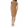 Dress with sequines, camel-golden