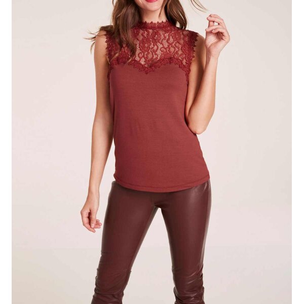 Lace top, rust brown