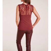 Lace top, rust brown