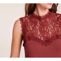 Lace top, rust brown