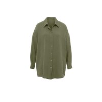 Musselin-Hemdbluse m.Pailletten-Applikation, khaki