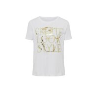Shirt with writing, white-green