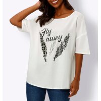 Slip blouse with print, white