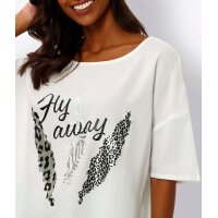 Slip blouse with print, white