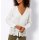 Bluse mit Schößchen und Spitze, ecru