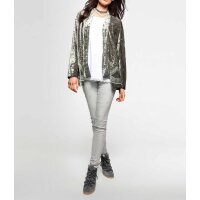Designer-Samtblazer, silbergrau