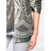 Designer-Samtblazer, silbergrau