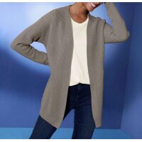 Merino-Kaschmir-Longstrickjacke, taupe