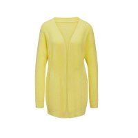 Merino-Kaschmir-Longstrickjacke, zitrone