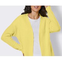 Merino-Kaschmir-Longstrickjacke, zitrone