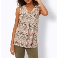 Druck-Shirttop, flamingo-schwarz-bunt