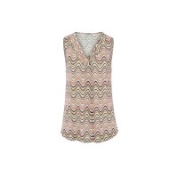 Druck-Shirttop, flamingo-schwarz-bunt