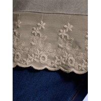 3-Tlg.Set, Strickshirt+Top+Schal, taupe