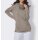3-Tlg.Set, Strickshirt+Top+Schal, taupe