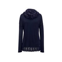 3-Tlg.Set, Strickshirt+Top+Schal, marine