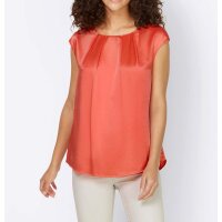 Designer-Seidenbluse, koralle