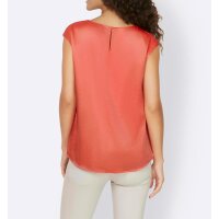 Designer-Seidenbluse, koralle