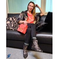 Designer-Seidenbluse, koralle