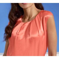 Designer-Seidenbluse, koralle