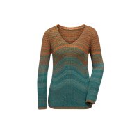 Viskose-Lyocell-Pullover, papaya-aquapetrol