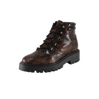 Leather booties, brown-black