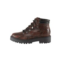 Leather booties, brown-black