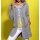 Cardigan with hood, grey-silver