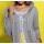 Cardigan with hood, grey-silver