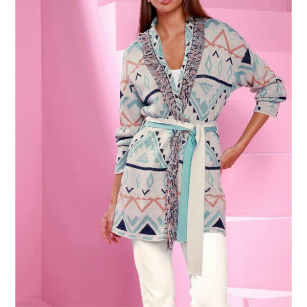 Jacquard cardigan, multicolour