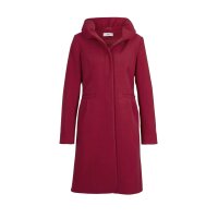 Designer-Wollflauschmantel, rot