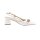 Leder-Slingpumps, weiß