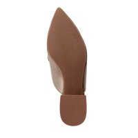 Leder-Pantolette, taupe-metallic