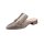 Leder-Pantolette, taupe-metallic
