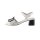 Leather sandal, white-black