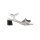 Leather sandal, white-black