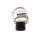 Leather sandal, white-black