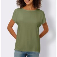 Kurzarmbluse, khaki