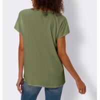 Kurzarmbluse, khaki