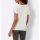 Shirt with crochet lace on the decollete, ecru