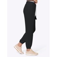 Hose in Crinkle-Qualität, schwarz