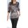 Designer-Tunikadruckbluse, mauve